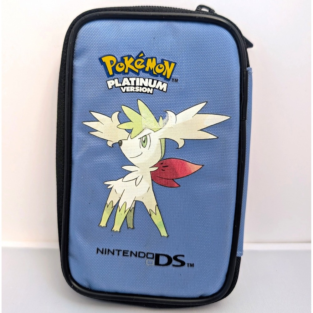 Nintendo Pokémon Platinum Travel Case for Nintendo DS w/ Carabiner Blue Black